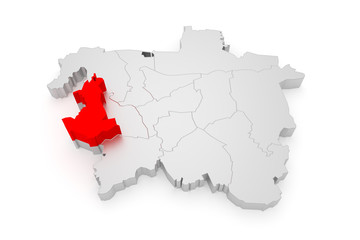 Fototapeta premium Ahlem-Badenstedt-Davenstedt, Hannover Bezirke 3D