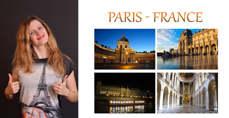 Young woman traveler in Paris - France, concept