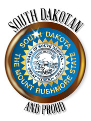 South Dakota Proud Flag Button