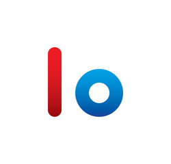 lo logo initial blue and red 