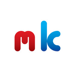 mk logo initial blue and red 