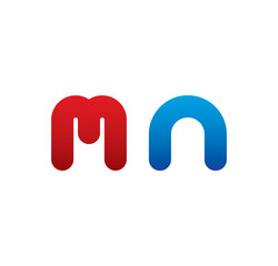 mn logo initial blue and red 