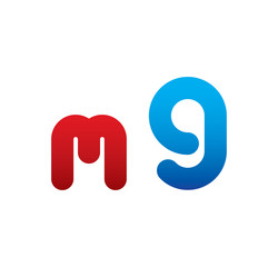 m9 logo initial blue and red 