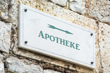 Fototapeta premium Schild 117 - Apotheke