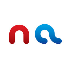 na logo initial blue and red 