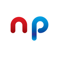 np logo initial blue and red 