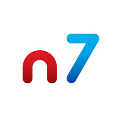 n7 logo initial blue and red 