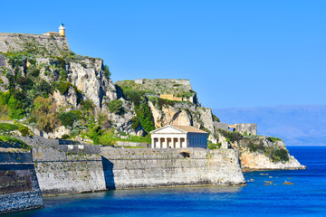 Kerykra old Phanteon. Important tourist attraction in Corfu, Gre