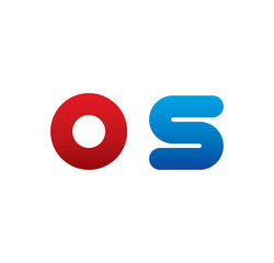os logo initial blue and red 
