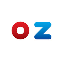 oz logo initial blue and red 