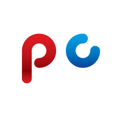 pc logo initial blue and red 
