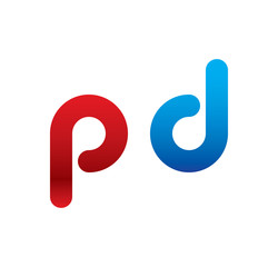 pd logo initial blue and red 