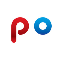 po logo initial blue and red 