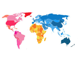 Fototapeta na wymiar Political World Map