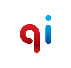 qi logo initial blue and red 