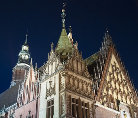 Fototapeta na wymiar City Hall Wroclaw Breslau