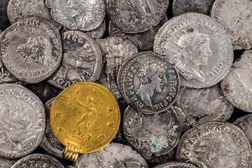 Ancient coin of the Roman Empire.