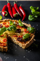 Homemade quiche delicious