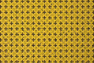 Golden abstract grunge paper macro texture cross ornamental styled