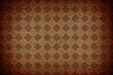 Brown revetment wall putty vignetting effect texture transparent rhombus styled - obrazy, fototapety, plakaty