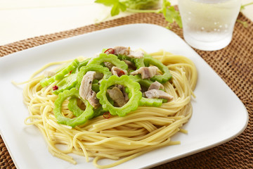 ゴーヤのパスタ