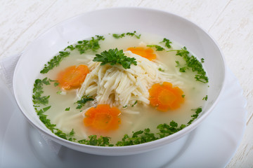 Noodle chicken soup