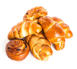 Fresh croissant on a white background