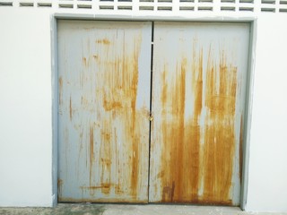 rusty steel door