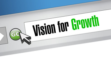 vision for growth web sign business concept