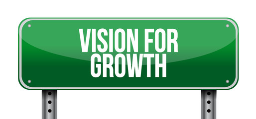 vision for growth horizontal sign business concept
