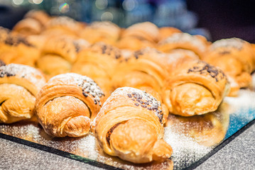 Baking croissant cookies