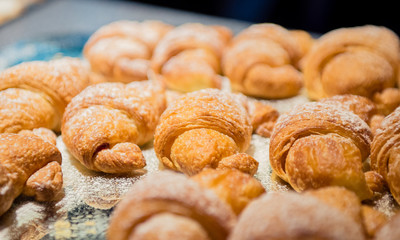 Baking croissant cookies