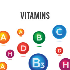 Vitamins and minerals background