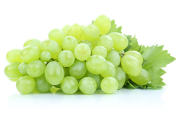 Trauben Weintrauben grün frische Früchte Obst Freisteller frei