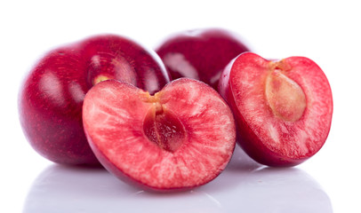 Tasty fresh cherries, close up