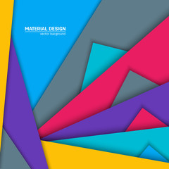 Vector material design background. Abstract creative concept layout template. For web and mobile app, paper art illustration design. style blank, poster, booklet. Motion wallpaper element. Flat ui