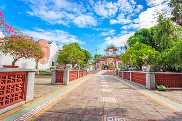 Old temple gate at Hoi An old town, Vietnam