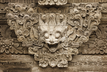 Stone mythical creature - decoration of Bali temple
