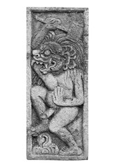 Naked mythical creature - stone architectural ornament from Indo