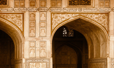 Obraz premium Exterior elements of building - arch. India, Agra