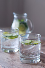 Sassy water. Fresh summer season detox drink.