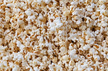 Closeup View of Fresh, Fluffy Popcorn