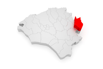 Breckenheim, Wiesbaden Bezirke 3D