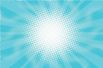 Blue Sunny haze pop art retro vector background