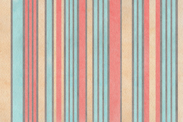 Watercolor gray, coral, beige and blue striped background.