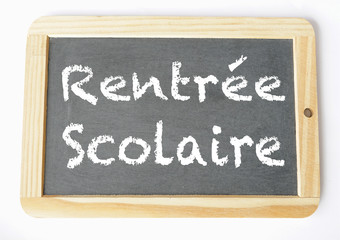 Fototapeta premium Rentrée scolaire ardoise craie