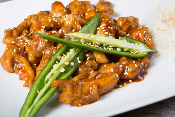 Chinese pork with green chili