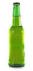Bottle of fresh beer isolated on white