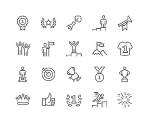 Line Winning Icons
