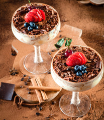 exquisite tiramisu in a glass
